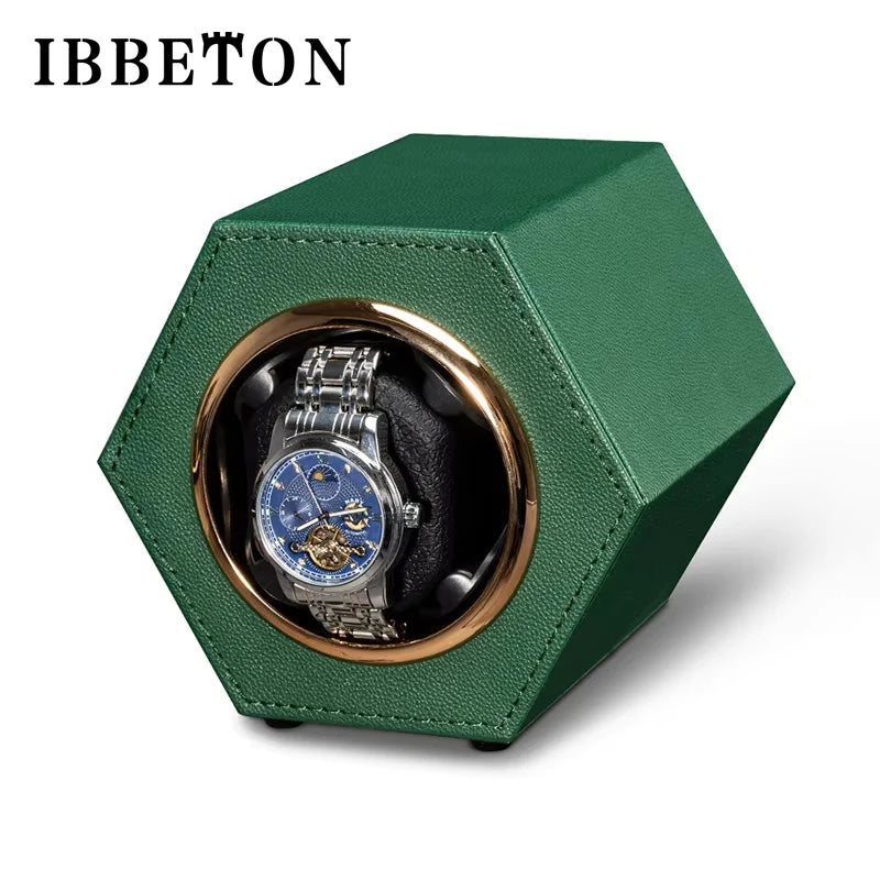IBBETON New Mini Single Watch Box with Two Mode Control and TYPE-C Interface Automatic Rotating Watch Box