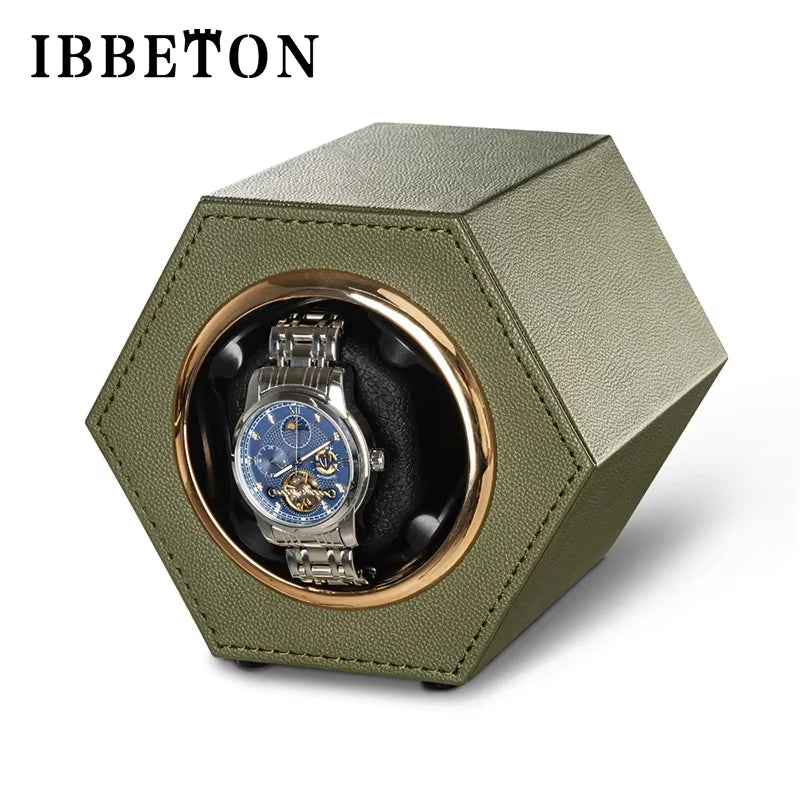 IBBETON New Mini Single Watch Box with Two Mode Control and TYPE-C Interface Automatic Rotating Watch Box