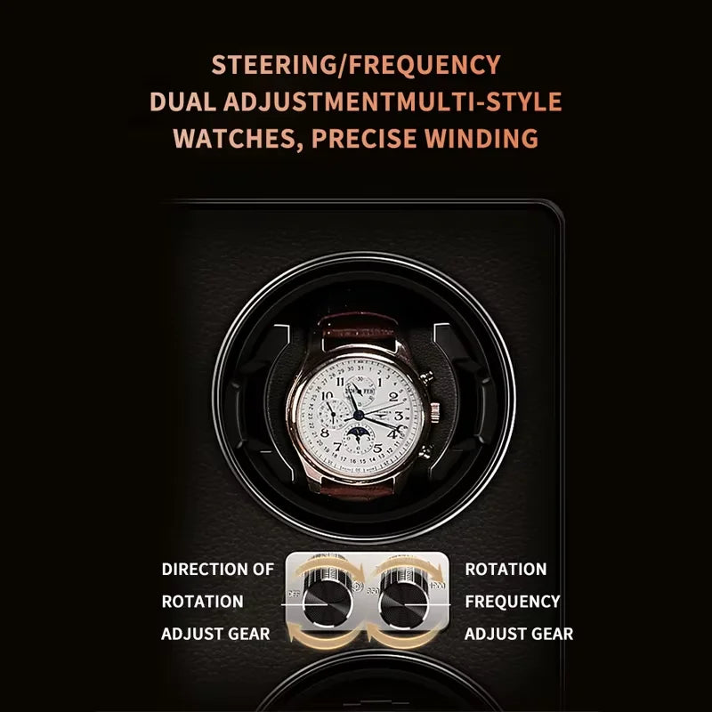 IBBETON Watch Winder Box for Automatic Watch Luxury Wood Watch Shaker Box Storage Smart Touch Screen 5 Rotation Modes