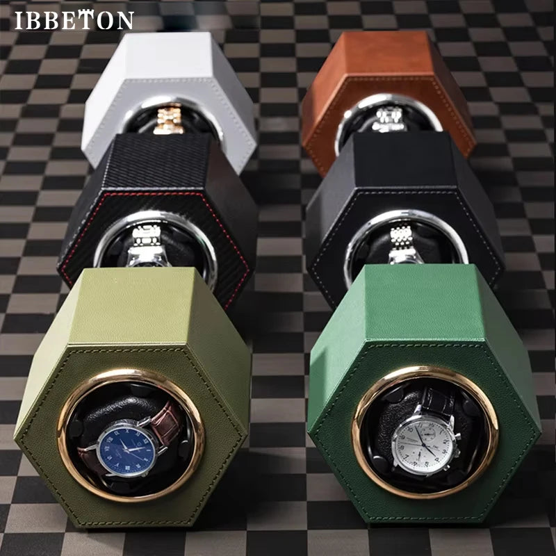IBBETON New Mini Single Watch Box with Two Mode Control and TYPE-C Interface Automatic Rotating Watch Box