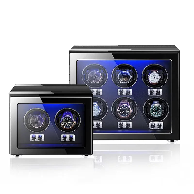 IBBETON Watch Winder Box for Automatic Watch Luxury Wood Watch Shaker Box Storage Smart Touch Screen 5 Rotation Modes