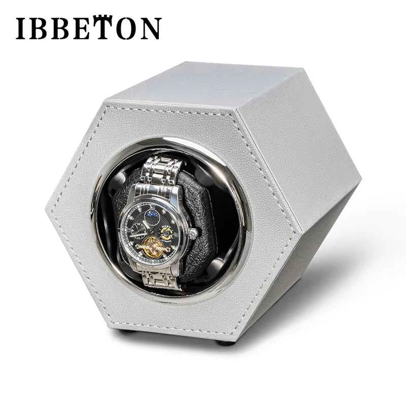 IBBETON New Mini Single Watch Box with Two Mode Control and TYPE-C Interface Automatic Rotating Watch Box