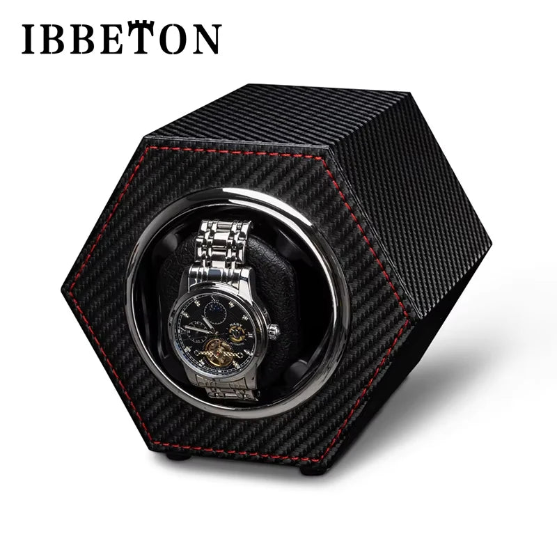 IBBETON New Mini Single Watch Box with Two Mode Control and TYPE-C Interface Automatic Rotating Watch Box
