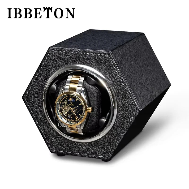 IBBETON New Mini Single Watch Box with Two Mode Control and TYPE-C Interface Automatic Rotating Watch Box