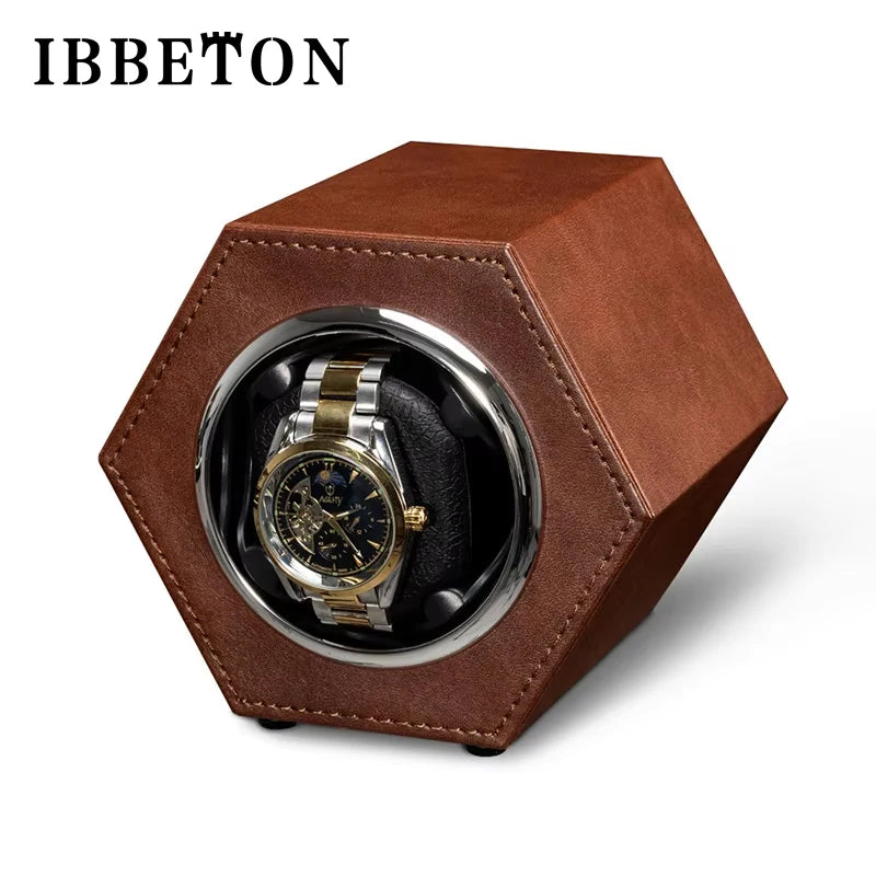 IBBETON New Mini Single Watch Box with Two Mode Control and TYPE-C Interface Automatic Rotating Watch Box
